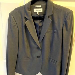Gray Calvin Klein Stretch Blazer